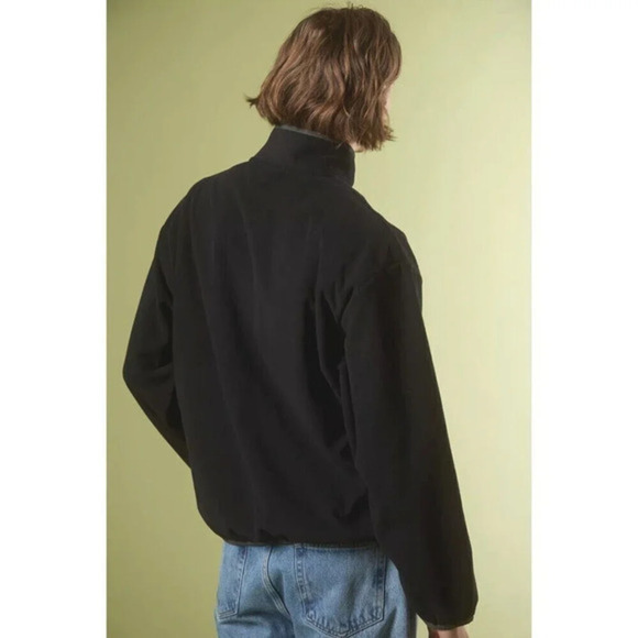 XLARGE UO Snap Button Fleece Sweatshirt Mens S Black Outdoor‎ Camping Hiking - Picture 2 of 12